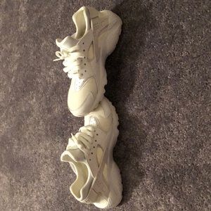 White huarache sneakers